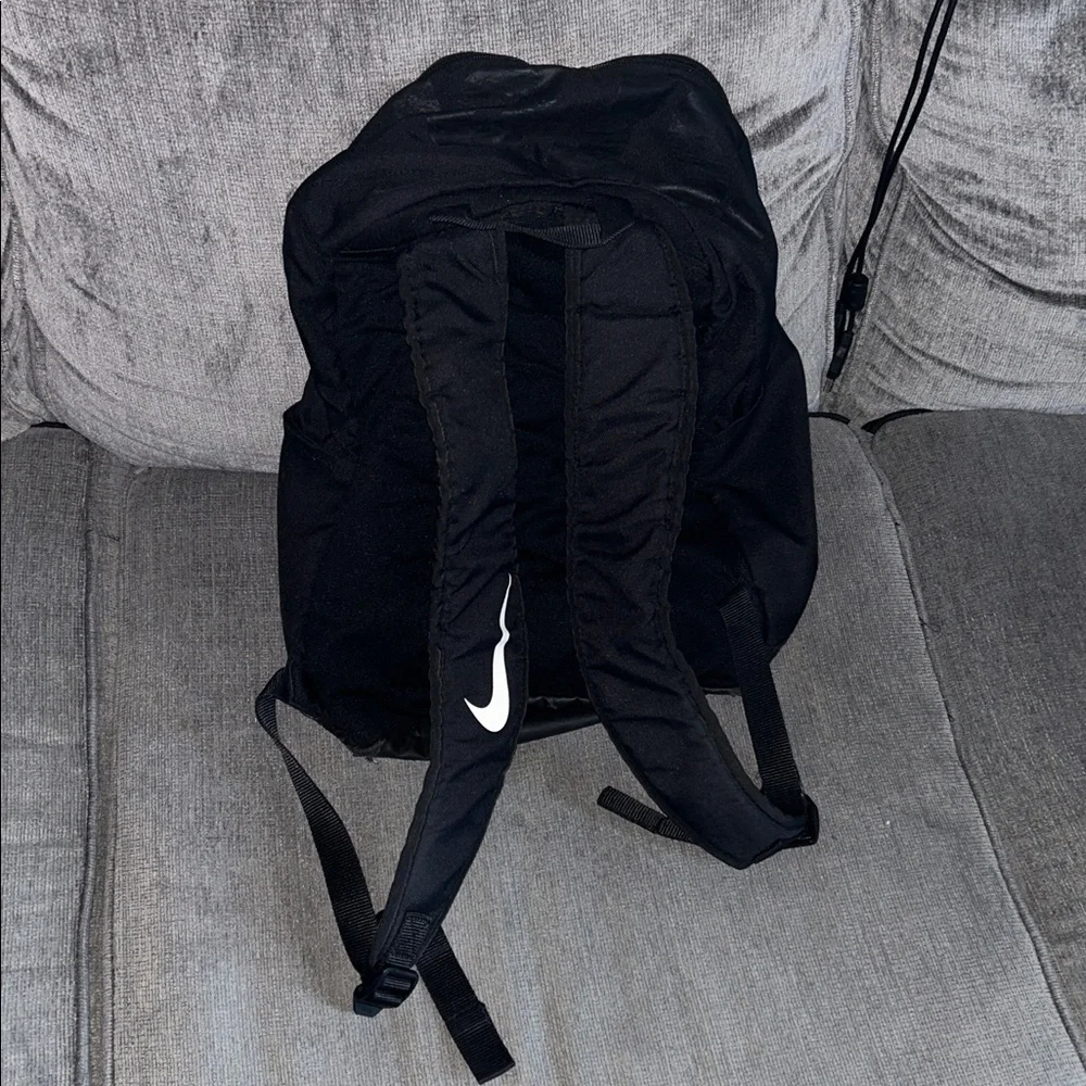Nike Black Backpack with White Swoosh Logo